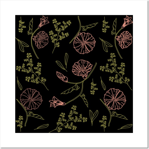 flowers and leaves Wall Art by beleafcreativ